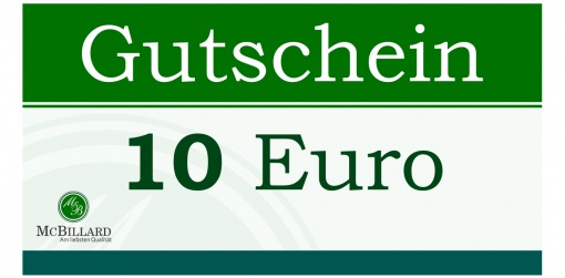  McBillard - Gutschein, 10 Euro