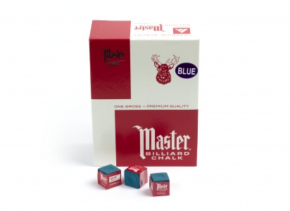 Billiard Chalk Master - blue, 144-pack