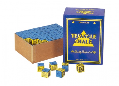 Billiard Chalk Triangle - blue, 144-pack
