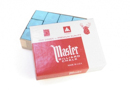 Billiard Chalk Master - green 12 pack