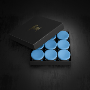 Billiard Chalk TAOM - V10, blue - 9 pack