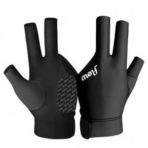 Billard Handschuh - flow PrimeGrip Plus - 3 Finger, Schwarz, Links, M