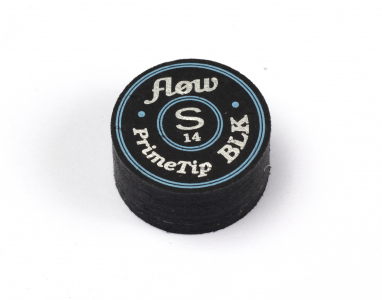 Cue Tip - flow PrimeTip - BLK - 14 mm, 1 Piece, Soft
