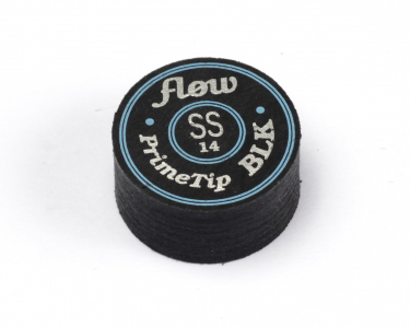 Cue Tip - flow PrimeTip - BLK - 14 mm, 1 Piece, Super Soft