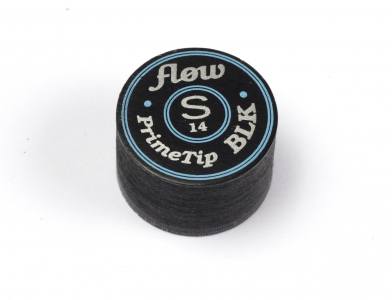 Cue Tip - flow PrimeTip - BLK Clear - 1 Piece, 14 mm, Soft