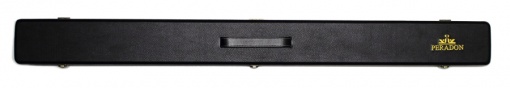 Snooker Koffer Peradon - für 3/4-geteilte Queues, Leder-Optik, extra wide schwarz