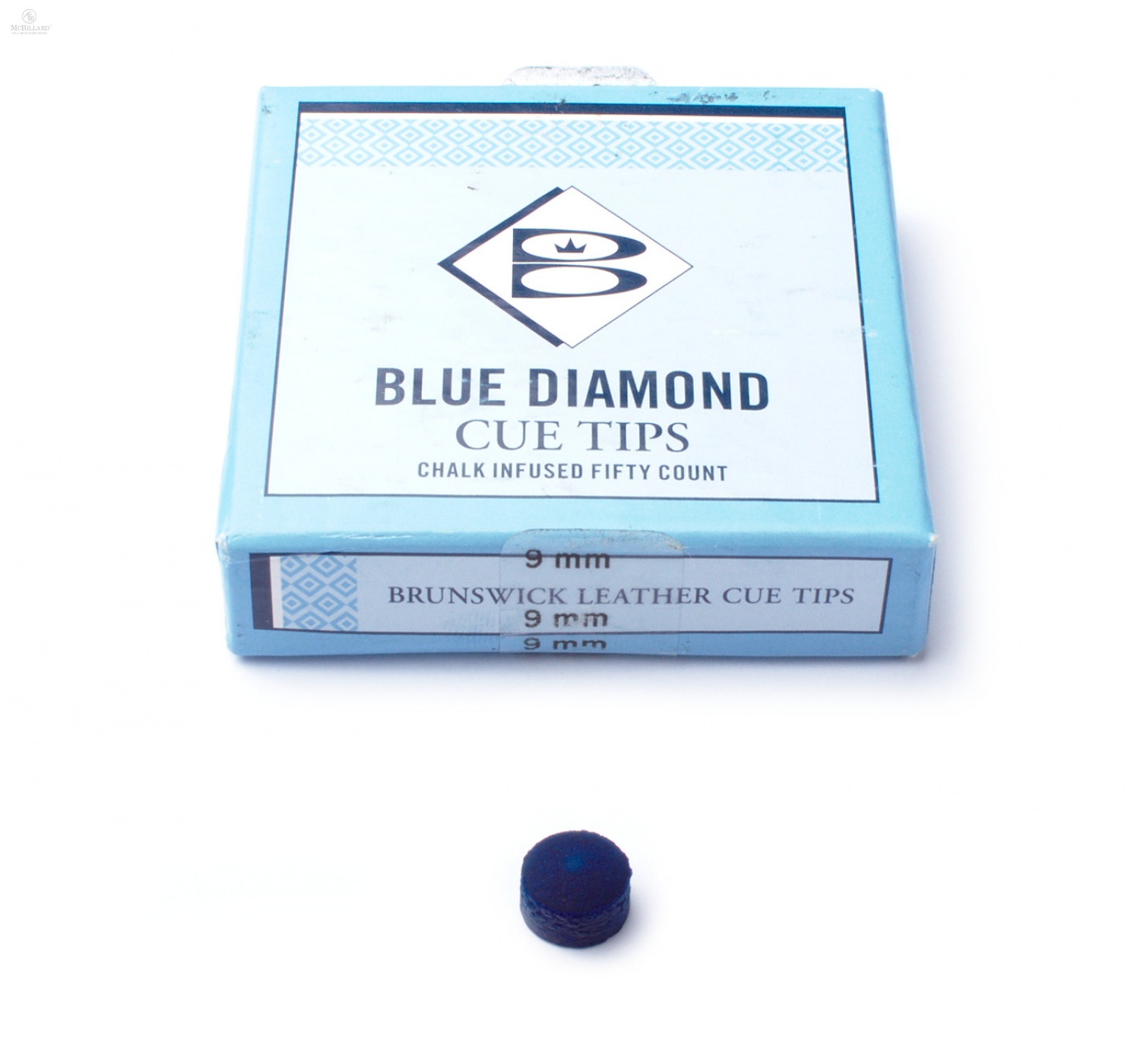 Klebeleder Brunswick - Blue Diamond - Medium, 9 mm, 1 Stück