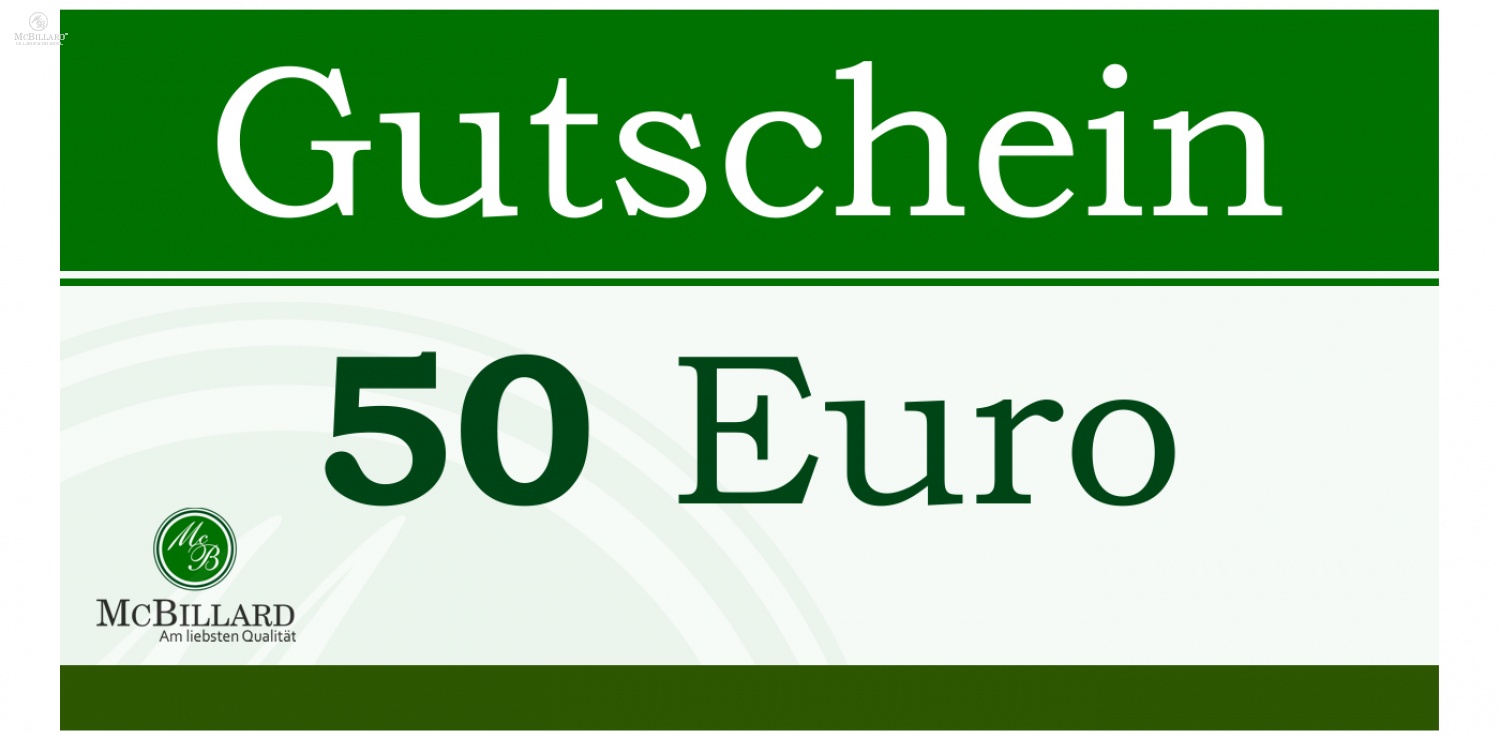  McBillard - Gutschein, 50 Euro