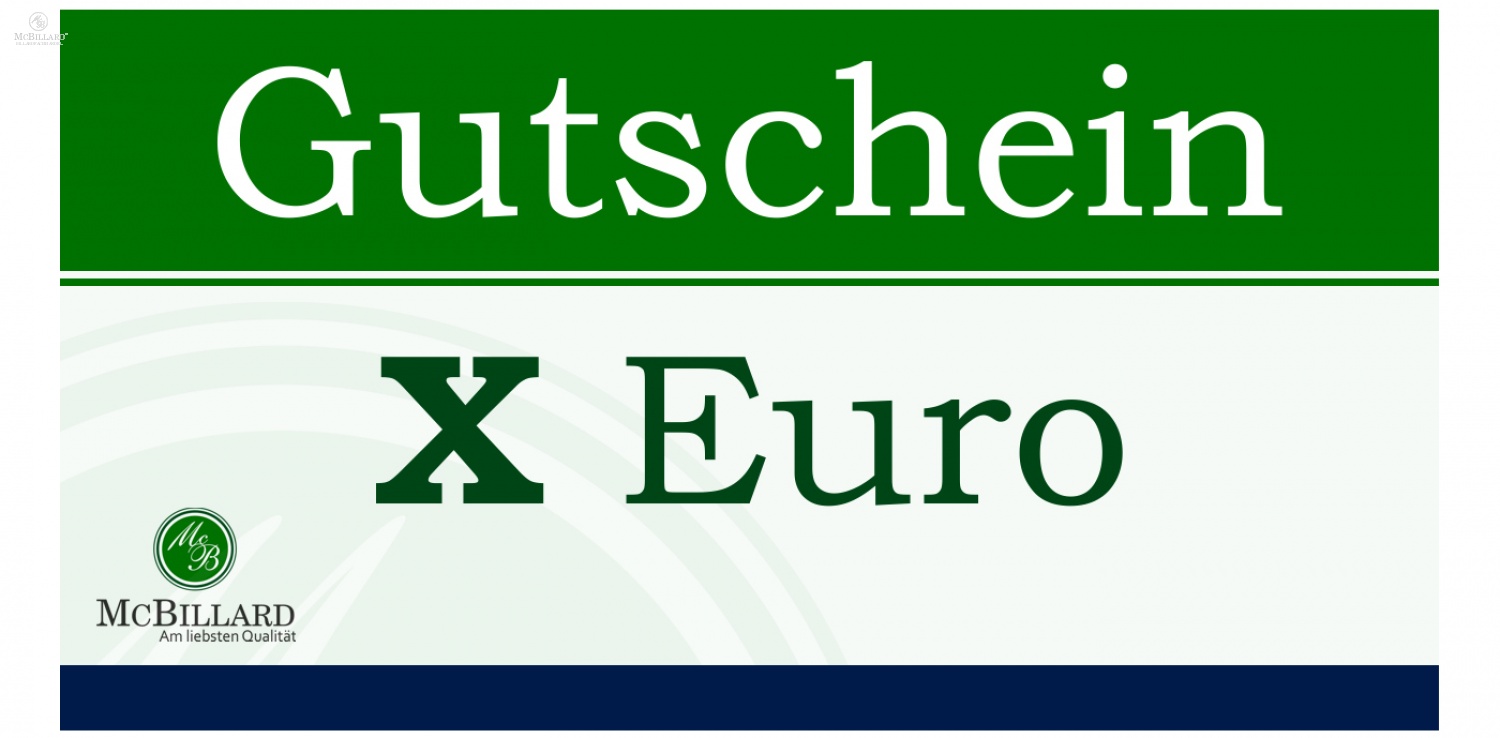  McBillard - Gutschein, X Euro