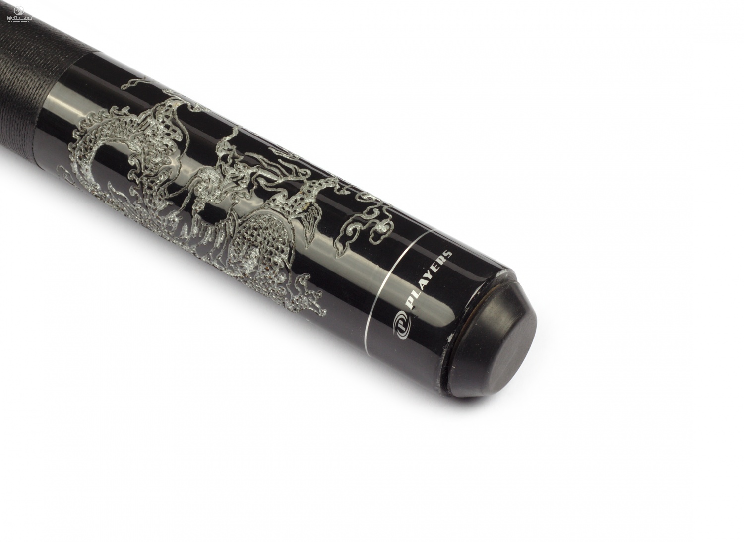 Players DLDG Black with White Dragons Pool Cue