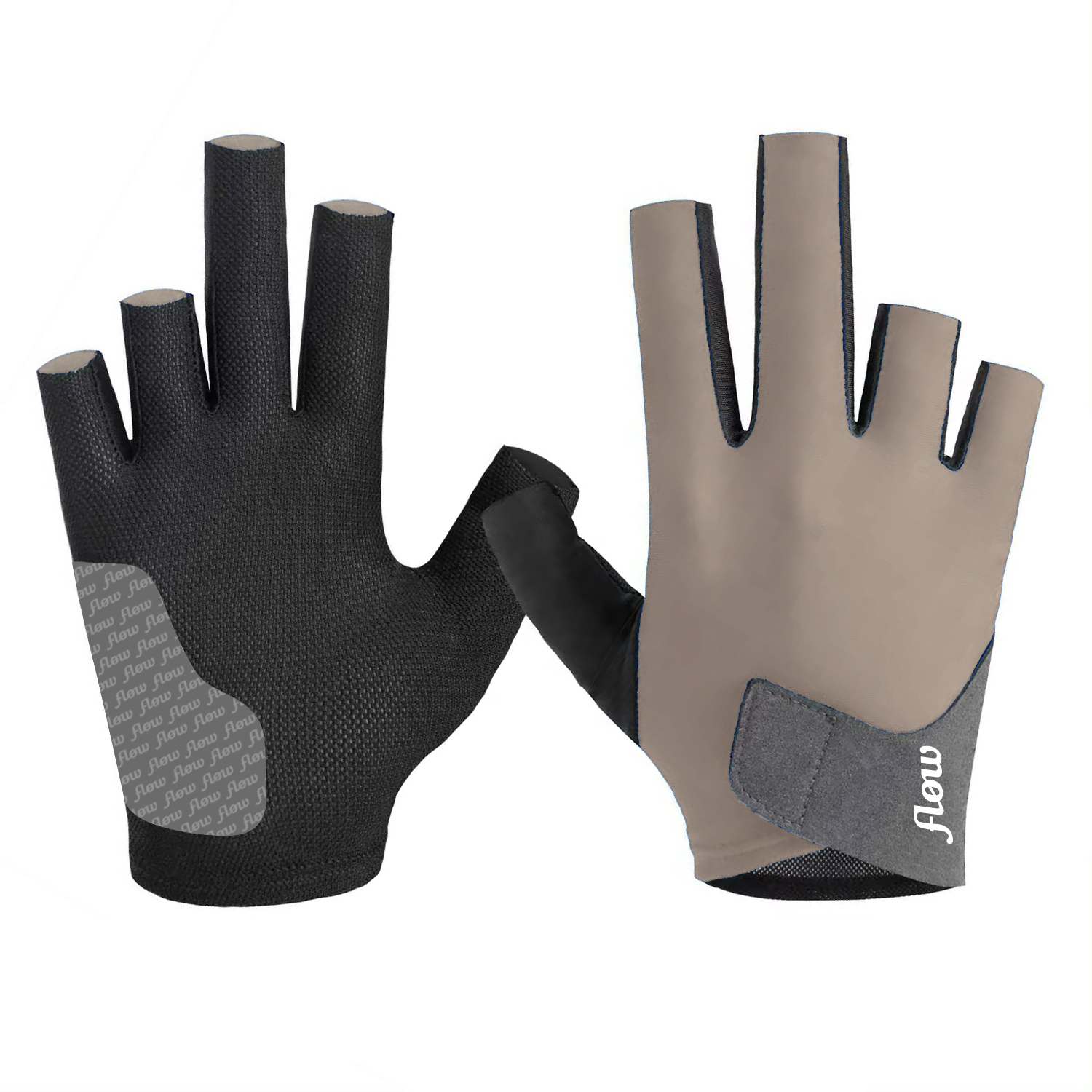 Billiard Glove - flow PrimeGrip Pro - 5 Fingers, Sand, Right, L