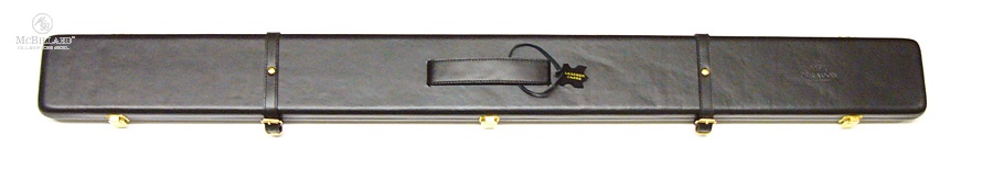 Snooker Case Peradon - for 3/4 split queues, Leather, extra wide, black