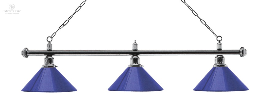 Billard Lampe - London - chrom/blau