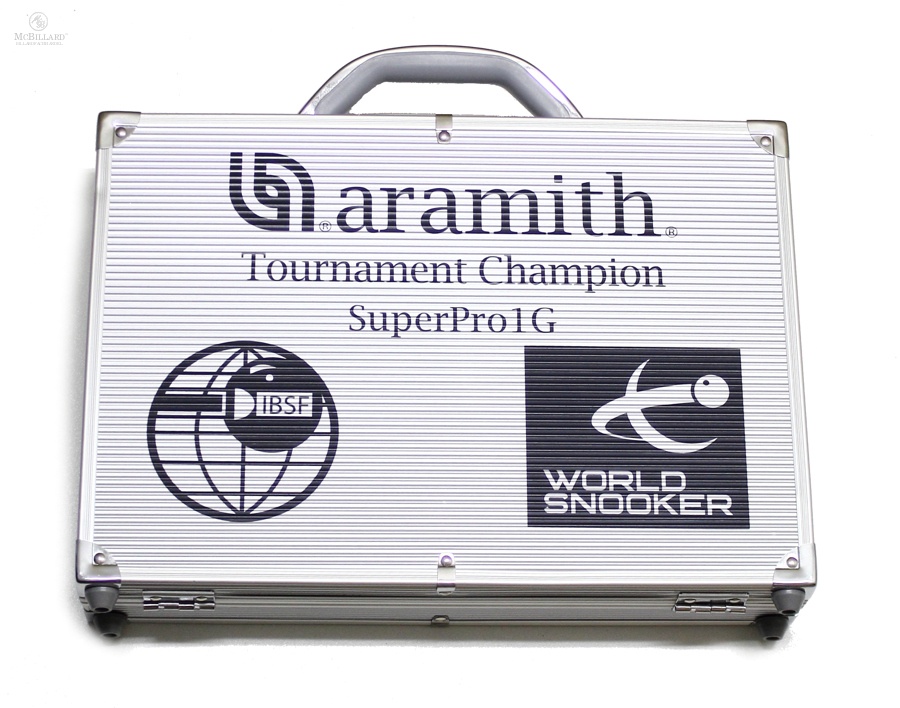 NEW ARAMITH SUPERPRO 1G WORLD CHAMPIONSHIP SNOOKER TABLE BALLS IN ALUMINIUM CASE
